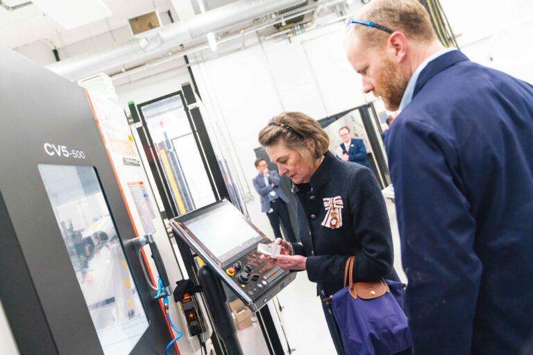 Image of Lord Lieutenant looking at tech