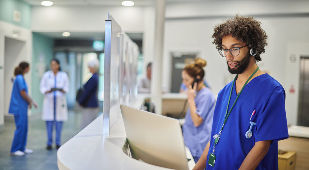 Hospital medical switchboard operator